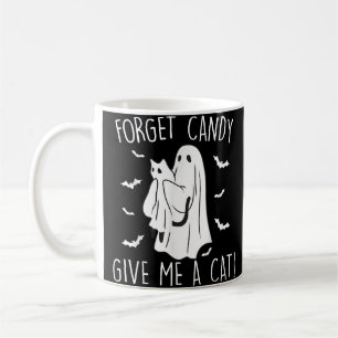 Grappige Halloween Kattengeest Vergeet Snoep Geef Koffiemok