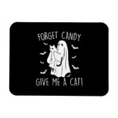 Grappige Halloween Kattengeest Vergeet Snoep Geef  Magneet (Horizontaal)