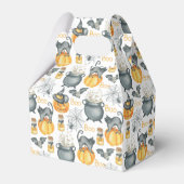 Grappige Halloween ketel en katten patroon Bedankdoosjes (Voorkant Zijde)
