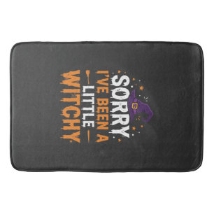Grappige Halloween Kleine Hekserige Quote Ontwerp Badmat