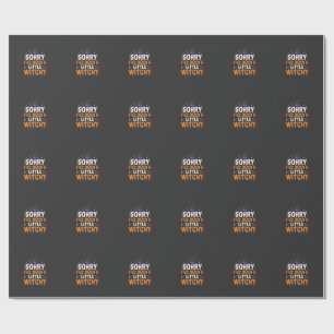Grappige Halloween Kleine Hekserige Quote Ontwerp Cadeaupapier