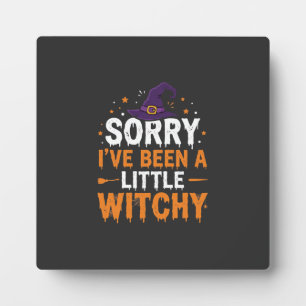 Grappige Halloween Kleine Hekserige Quote Ontwerp Fotoplaat