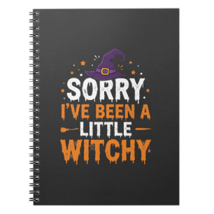Grappige Halloween Kleine Hekserige Quote Ontwerp Notitieboek