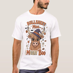 Grappige Halloween Koe Stierpoep Bedoel Ik T-shirt