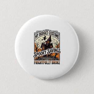 Grappige Halloween-kostuum Gebroken Heks Spookhuis Ronde Button 5,7 Cm