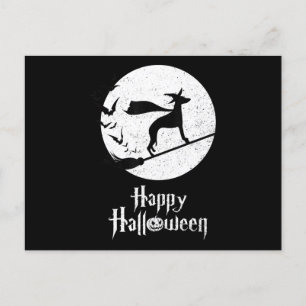 Grappige Halloween Kostuum Heks WHIPPET Hond Liefh Feestdagenkaart