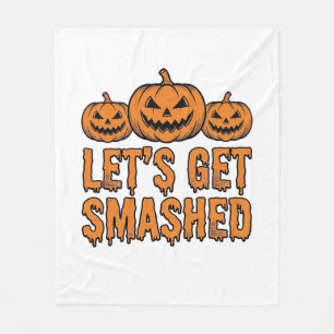 Grappige Halloween Laten we kapot gaan Pompoen Fleece Deken