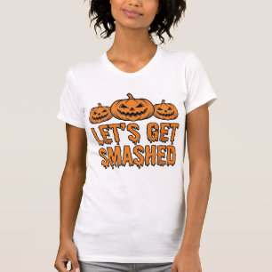 Grappige Halloween Laten we kapot gaan Pompoen T-shirt