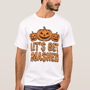 Grappige Halloween Laten we kapot gaan Pompoen T-shirt