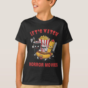 Grappige Halloween Laten we kijken Horror Films Vr T-shirt