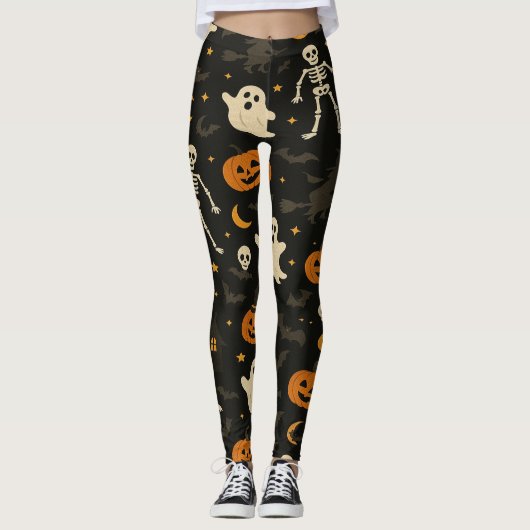 Grappige Halloween Leggings (Voorkant)