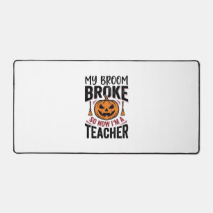 Grappige Halloween Leraar Bezem Gebroken Vector On Bureaumat