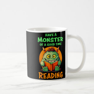 Grappige Halloween leraar bibliothecaris monster l Koffiemok