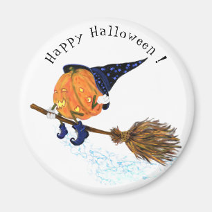 Grappige Halloween Magnet Witch Pumpkin Vliegen Magneet