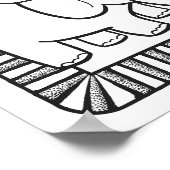 Grappige Halloween olifant kleurplaat Poster (Hoek)