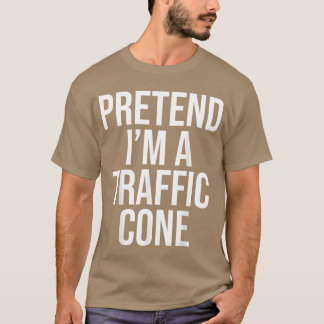 Grappige Halloween Orangeraffic Cone Kostuum Manne T-shirt