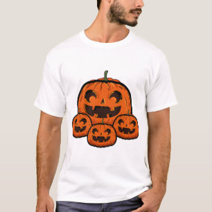 Grappige Halloween pompoen, enge Halloween T-shirt
