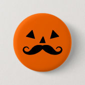 Grappige Halloween pompoen snor Ronde Button 5,7 Cm (Voorkant)
