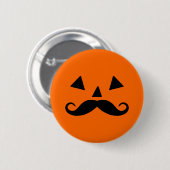 Grappige Halloween pompoen snor Ronde Button 5,7 Cm (Voorkant /achterkant)