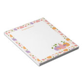 Grappige Halloween pompoenen en paddenstoelen Notitieblok (Schuin)