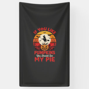 Grappige Halloween Pompoenen Taart Ontwerp_1 Spandoek