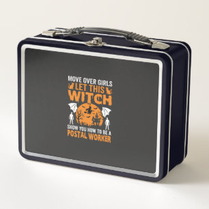 Grappige Halloween Postbode Heks Kat Grafisch
