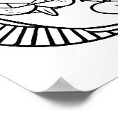 Grappige Halloween Rude Kat Kleurplaat Poster (Hoek)