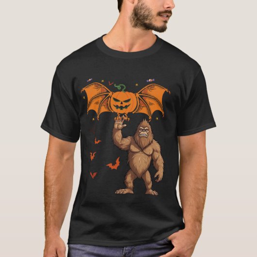 Grappige Halloween Sasquatch Bigfoot Halloween T-shirt (Voorkant)