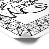 Grappige Halloween Scorpion Angry Kleurplaat Poster (Hoek)