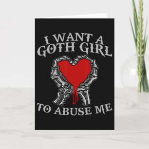 Grappige Halloween Skelet Hand Ik Wil Dat Een Goth Kaart