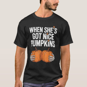 Grappige Halloween Skeleton Handen houden Pompoene T-shirt