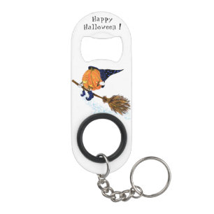 Grappige Halloween Sleutelhanger Heksenpompoen Vli Mini Flessenopener