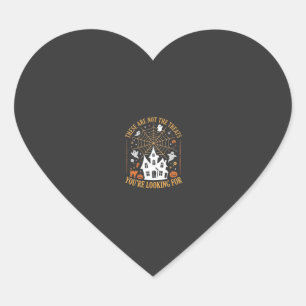 Grappige Halloween-snoepjes Spookhuisontwerp_ Hart Sticker