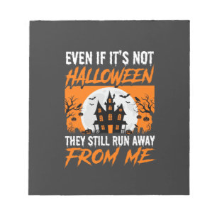 Grappige Halloween Spokenhuis Citaat Grafisch Notitieblok