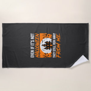 Grappige Halloween Spokenhuis Quote Grafisch Strandlaken