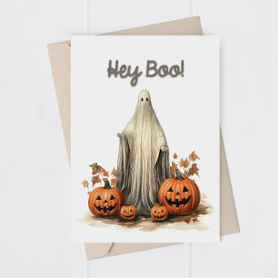 Grappige Halloween-spook-kerstkaart Bedankkaart