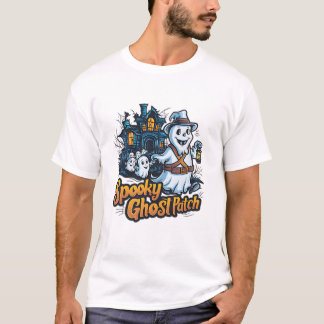 Grappige Halloween-spookpleister T-shirt