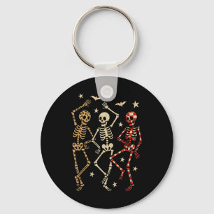 Grappige Halloween Spooky Botten Skull Dancing Gif Sleutelhanger