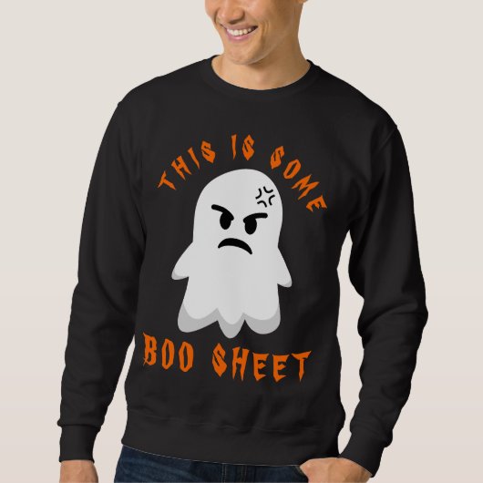 Grappige Halloween Spooky Ghost Dit is Boo Sheet Trui (Voorkant)