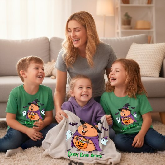 Grappige Halloween Spooky Schattigee Capybara Witc Fleece Deken