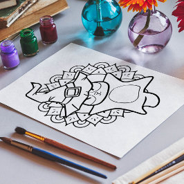 Grappige Halloween Sugar Glider Kleurplaat Poster