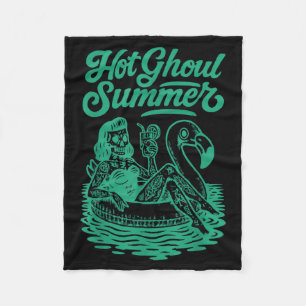Grappige Halloween Summerween Zomer Zwembad Fleece Deken