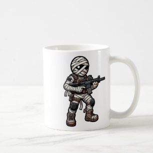 Grappige Halloween Tactical Mummy Army Mannen Vete Koffiemok