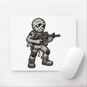 Grappige Halloween Tactical Mummy Army Mannen Vete Muismat (Met muis)
