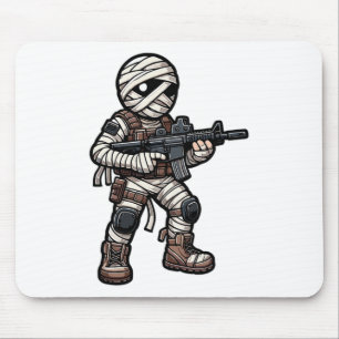 Grappige Halloween Tactical Mummy Army Mannen Vete Muismat