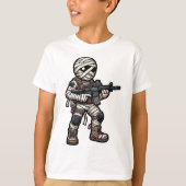 Grappige Halloween Tactical Mummy Army Mannen Vete T-shirt (Voorkant)