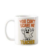 Grappige Halloween Teacher Mok met Ghost