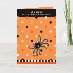 Grappige Halloween Trick-or-Treating Spin Kaart