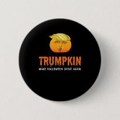 Grappige Halloween Trumpkin Ronde Button 5,7 Cm (Voorkant)