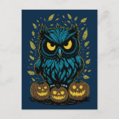 Grappige Halloween Uil Briefkaart (Voorkant)
